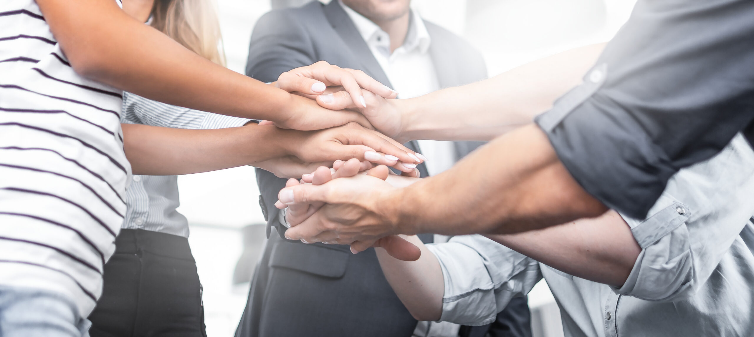 stack of hands. unity and teamwork concept.